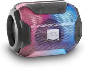 💫Mars Gaming MSBAX, Altavoz Bluetooth RGB, Compacto,10W, USB/MicroSD/Radio, Negro 💫