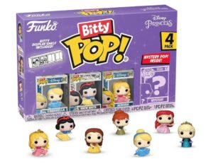 😍 Funko Bitty POP! Princesas disney. Mini figuras de Blancanieves, Aurora, Cenicienta y una figura misteriosa.