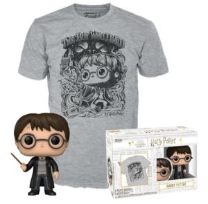 ⚡ Loungefly POP! Camiseta con figura de Harry Potter.