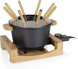 💥 Fondue para 8 personas con carcasa de bambú Princess Pure