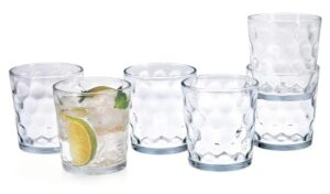 🥃 Set de 6 vasos de cristal con capacidad de 26 cl, aptos para lavavajillas.