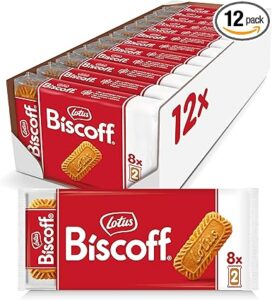 💫 Lotus Biscoff | Galleta Original Caramelizada | Envueltas en Packs de 2 | Vegana | 12 x (8 x 2 packs) | 1,48kg💫