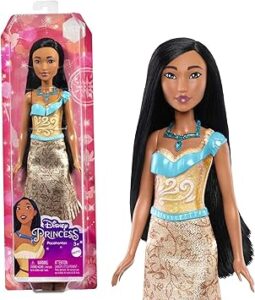 💫 Mattel Disney Princess Pocahontas Muñeca princesa con pelo largo💫