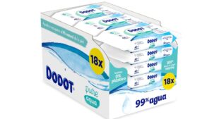 😀 Dodot Toallitas Pure Aqua Para Bebé 18 Paquetes De 48 Unidades = 864 Toallitas, Ayuda A Restaurar El PH Natural De La Piel, 99% Agua.