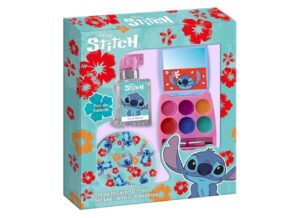 🔵 Set Disney Stich con paleta, set de brillos de labios y espejo