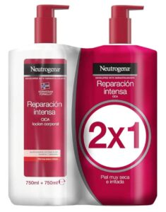 🆒 Neutrogena Fórmula Noruega reparación intensa. Crema hidratante corporal con glicerina y centella asiática. Set 2 Uds.