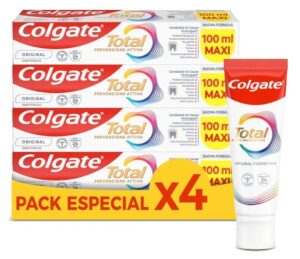 🌟 Colgate Original. Pasta de dientes con protección antibacteriana 24h. Set de 4 Uds.