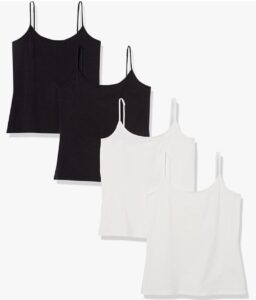 ✨ Amazon Essentials. Set de 4 camisetas de tirante fino.