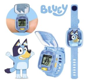🟦 V-Tech. Reloj digital educativo de Bluey. Con juegos, alarma, cronómetro.