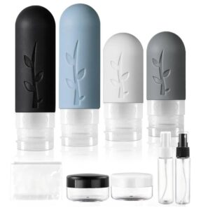🆒 Pack de 8 botellitas y envases rellenables super prácticos para viajar.