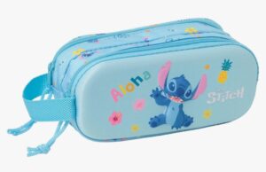 😍 Safta. Estuche Portatodo doble de Stich.
