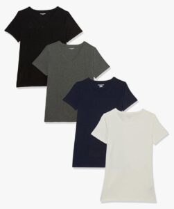 ✨ Amazon Essentials. Pack de 4 camisetas básicas para mujer.