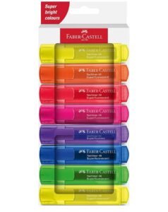🌈 Faber-Castell. Pack de 8 subrayadores en tonos neón.