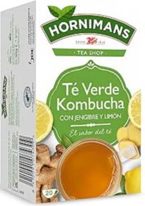 💫Té Verde Kombucha con Jengibre y Limón 100% Natural | 20 bolsitas | Con Teína 💫