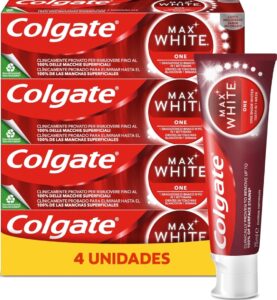 🐟 4 tubos de pasta de dientes Colgate Max White One