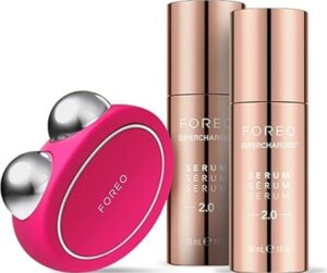 🐟 Masajeador facial de microcorriente Foreo Bear   2 sueros conductivos
