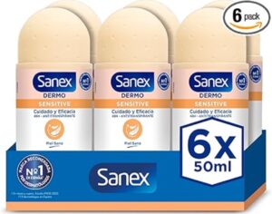 💫Sanex Dermo Sensitive Desodorante Roll-On, 6 Uds x 50ml💫