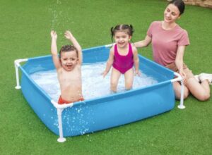 😀 BESTWAY Piscina Desmontable Tubular Infantil My First Frame Pools 122x122x30,5 cm.