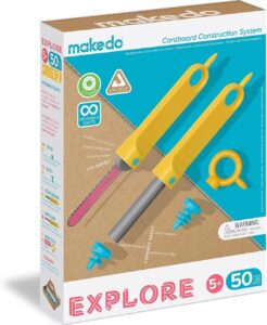 🐟 Kit de herramientas Makedo Explore para hacer construcciones con cartón por 24,95€