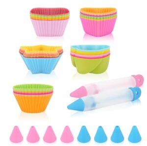 🧁 Mulaibdin 35 Piezas Moldes Magdalenas Silicona