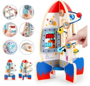 🚀 Juguete educativo de cohete 6 en 1 para bebés.