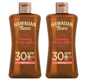 🌺 Hawaiian Tropic. Aceite bronceador SPF 30 fragancia Coconut. Pack de 2 Uds.