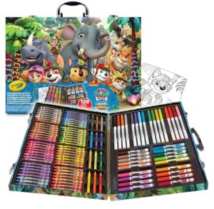 ✨ Crayola. Maletín de pinturas de La Patrulla Canina. Con 128 piezas: rotuladores, lapices y ceras.