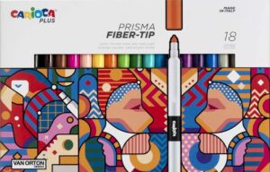 💥 18 rotuladores de colores Carioca Plus Prisma Fiber-Tip
