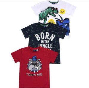 😀 Pack de 3 Chicco Camiseta niño de algodón verano, se pueden lavar en la lavadora