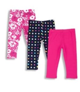 🩳 Chicco Conjunto de 3 Leggings Estilo Capri de Algodón Ligero