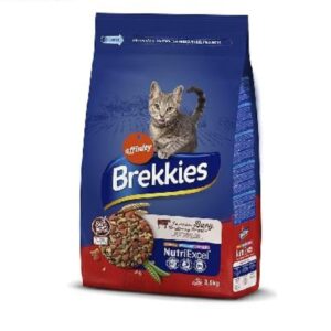 😻 Brekkies Pienso para Gatos con Buey, Verduras y Cereales 3,5kg 3500 g