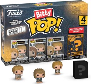 🐟 Pack Funko Bitty POP! Lord of The Rings con Sam, Merry, Pippin y figura sorpresa