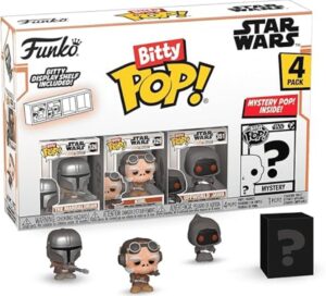 🐟 Pack Funko Bitty POP! StarWars con The Mandalorian, Kuiil, OffWorld Jawa y figura sorpresa