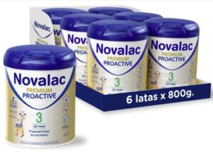 😀 Pack 6 uds Novalac Premium Proactive 3 Leche de Continuación 1- 3 Años, Contribuye al Desarrollo del sistema inmunitario del Bebé, 6 x 800 g.