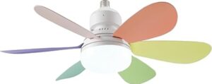 💫beper P206VEN610 Ventilador de Techo, 40W, Iluminación y Ventilación con Diseño Intercambiable, 2 Juegos de Aspas, 3 Velocidades, Mando a Distancia y Lámpara de Ahorro de Energía Clase de eficiencia energética A 💫