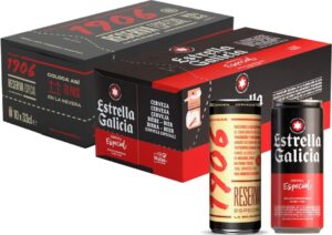 🐟 10 latas de cerveza Estrella Galicia Especial   10 latas de 1906