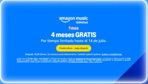 🐟 Disfruta de 4 meses de Amazon Music Unlimited