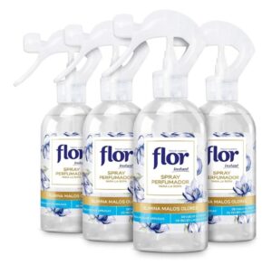 🌞 Flor Instant. Pack de 4 perfumadores para ropa fragancia azul.