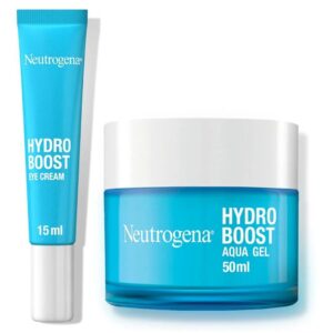 🌞 Pack Neutrogena rutina Hydro Boost con ácido hialurónico.  Gel de agua hidratante facial y contorno de ojos antifatiga.