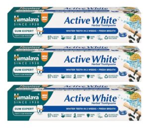 🌞 Prime Day 🌞 Pasta dental Himalaya con enzimas de frutas, antibacteriano y 100% vegetariano. Pack de 3 Uds.
