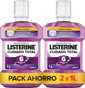 🐟 2 litros de enjuague bucal Listerine Cuidado Total
