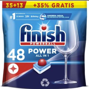 🐟 50 pastillas de lavavajillas Finish Todo en 1 Max