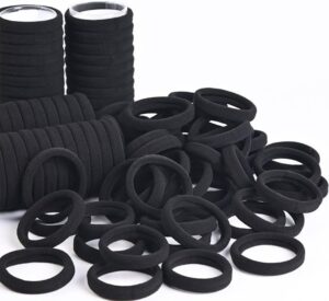 💫50 gomas elásticas para el pelo de algodón sin costuras, para mujeres y niños 💫