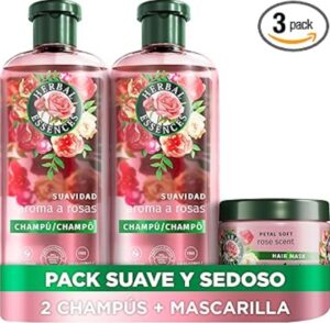💫Herbal Essences Champú Aroma A Rosas 2x350ml   Mascarilla 500ml 💫