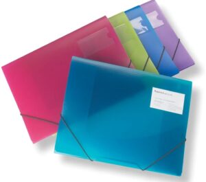📂 Rapesco 5 Carpetas de Tres solapas A4 , Colores Surtidos Translúcidos