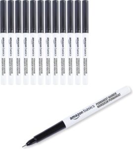 🐟 12 rotuladores permanentes Amazon Basics con punta ultrafina