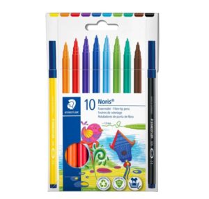 🖤 STAEDTLER Rotulador Noris 326 punta fibra caja 10 colores.
