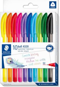 🐟 10 bolígrafos de colores Staedtler 4320 M