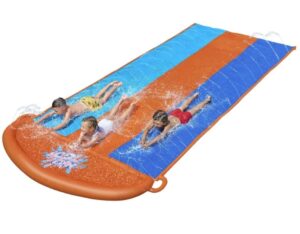 🖤 Bestway Wasserrutsche H2OGO Triple tobogán de Agua 488 cm Color, 488 x 207cm.
