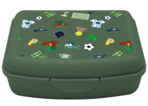 🖤 NERTHUS FIH 1349 Fiambrera Infantil Futbol, Caja de Almuerzo Ligera y Fácil de Limpiar con Divisor y Tenedor.
